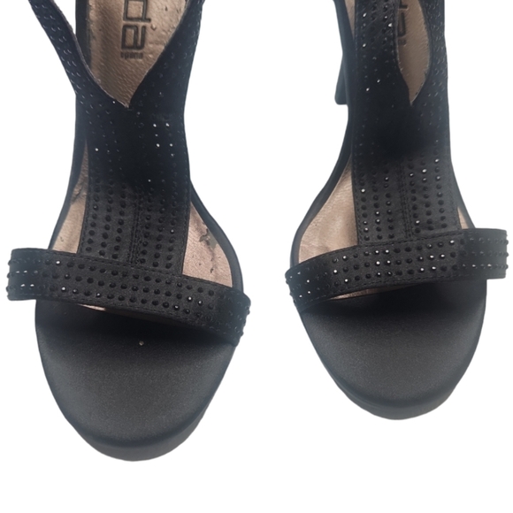 MODA Rhinestone Peep Toe Heels Size 8 - Picture 3 of 9